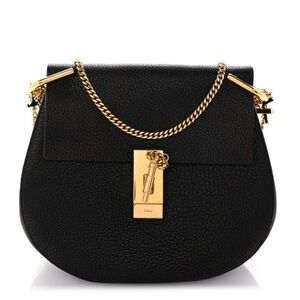 Chloe Black and Gold Crossbody Bag